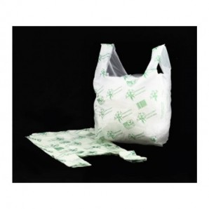 Shopper NESSUNO in mater-bi biodegradabile verde 30+10+10x60 cm cartone da 500 pz. - 21382_33594X