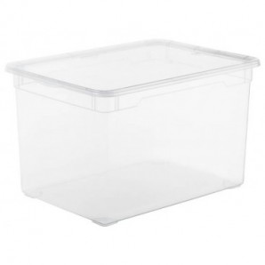 Contenitore Rotho Clear Box in PPL impilabile trasparente - 46 l. F707808_160414