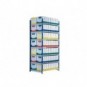 Modulo aggiuntivo per scaffalatura Paperflow ad incastro RANG'ECO regolabile - 5 ripiani blu - K605171_240378