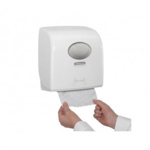 Dispenser di asciugamani a rotolo AQUARIUS* in plastica bianco 7955