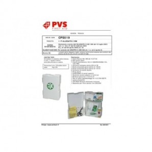 Armadietto Pronto Soccorso PVS 2 vani - 1 ripiano amovibile bianco cps519_184053