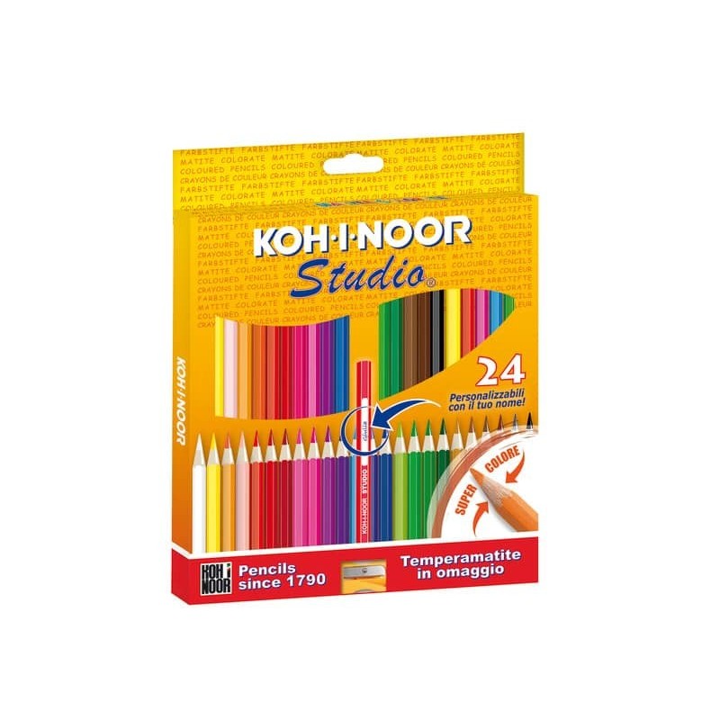 Astuccio matite colorate KOH-I-NOOR Legno 24pz - DH3325_533338