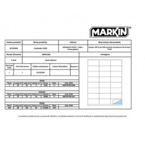 Etichette bianche MARKIN permanenti 70x36 mm con margine conf. da 2400 etichette - X210C500_137046