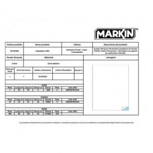 Etichette bianche MARKIN permanenti 210x297 mm senza margine conf. da 100 etichette - X210C503_137020