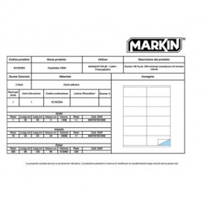 Etichette bianche MARKIN permanenti 105x48 mm con margine conf. da 1200 etichette - X210C504_137057