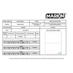 Etichette bianche MARKIN permanenti 210x48,5 mm senza margine conf. da 200 etichette - X210C509_137026