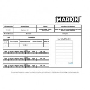 Etichette bianche MARKIN permanenti 105x37,12 mm senza margine conf. da 1600 etichette - X210C511_137051