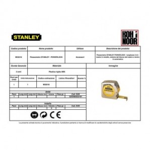 Flessometro STANLEY 3mx12,7mm M33218