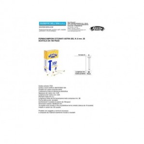 Fermacampioni Astra in acciaio testa bombata N.8 38 mm ottone scatola da 100 pz. - FC8_224357
