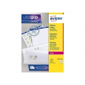 Etichette bianche per indirizzi AVERY Ultragrip™ 99,1x38,1 mm 100 fogli - L7163-100_248572