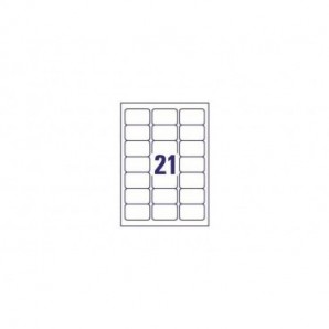 Etichette trasparenti per indirizzi AVERY 63,5 x 38,1 mm 25 fogli - L7560-25_435900