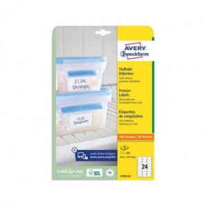 Etichette per freezer AVERY 63,5x33,9 mm 25 fogli - L7970-25_302541