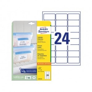 Etichette per freezer AVERY 63,5x33,9 mm 25 fogli - L7970-25_302541