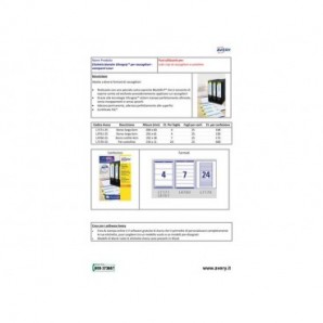 Etichette per raccoglitori AVERY 200 x 60mm 25 fogli - L7171-25_32066X