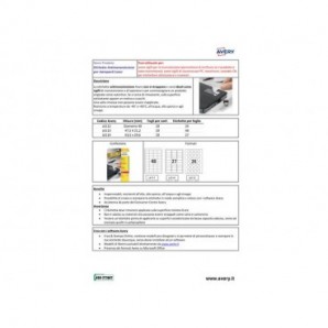 Etichette anti manomissione AVERY 63,5 x 29,6mm 20 fogli - L6113-20_323887