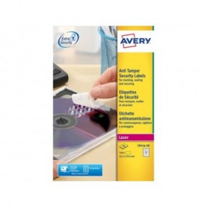 Etichette anti manomissione AVERY 63,5 x 29,6mm 20 fogli - L6114-20_323895