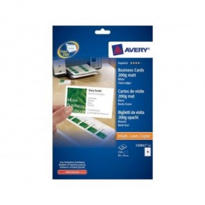 Biglietti da visita personalizzabili Avery Quick&Clean™ 85x54 mm 10/foglio