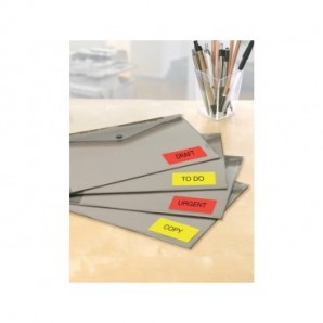 Etichette colorate fluorescenti con margini TICO 70x36 mm rosso 70 fogli - LP4FR-7036_418696