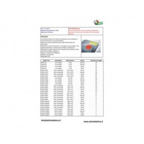 Etichette colorate fluorescenti con angoli arrotondati TICO 99,1x67,7 70 fogli - LP4FR-9967_419020