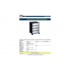 Cassettiera modulare TERRY StoreAge 44001 nero/trasparente 1002296