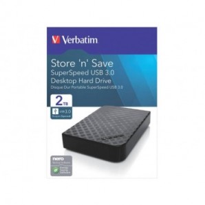 Hard Disk Esterno Verbatim Store'n ' Save 3.0 2 TB nero - 47683