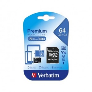 Flash memory card Verbatim micro sdhc - classe 10 con adattatore 64 GB 44084_413934