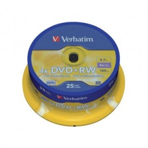 DVD+RW Verbatim 4.7 GB in confezione da 25 dvd-rw - 43489_712897