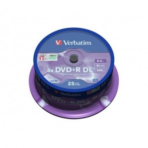 DVD-R Double Layer Verbatim 8.5 GB in confezione da 25 dvd-r - 43757