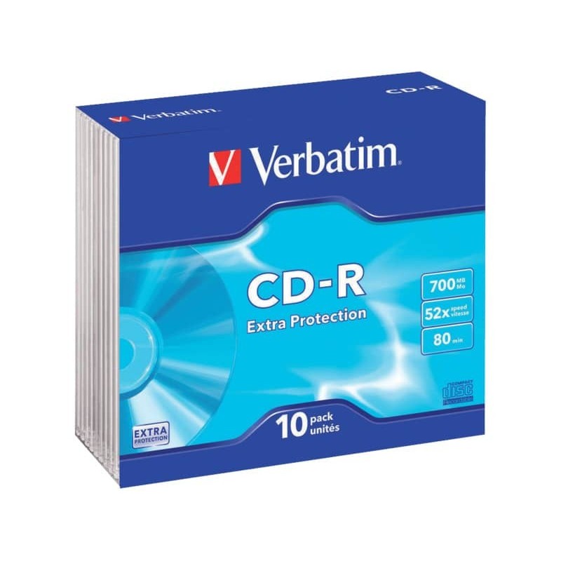 CD-R Extra Protection Verbatim 700 MB conf. da 10 - 43415_712774