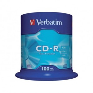 CD-R Extra Protection Verbatim 700 MB in confezione da 100 cd-r - 43411_712805