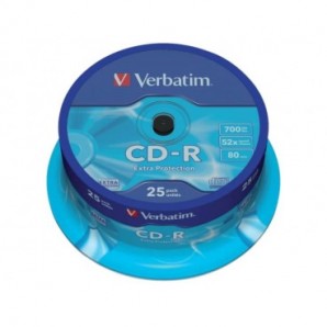 CD-R Extra Protection Verbatim 700 MB in confezione da 25 cd-r - 43432_712790