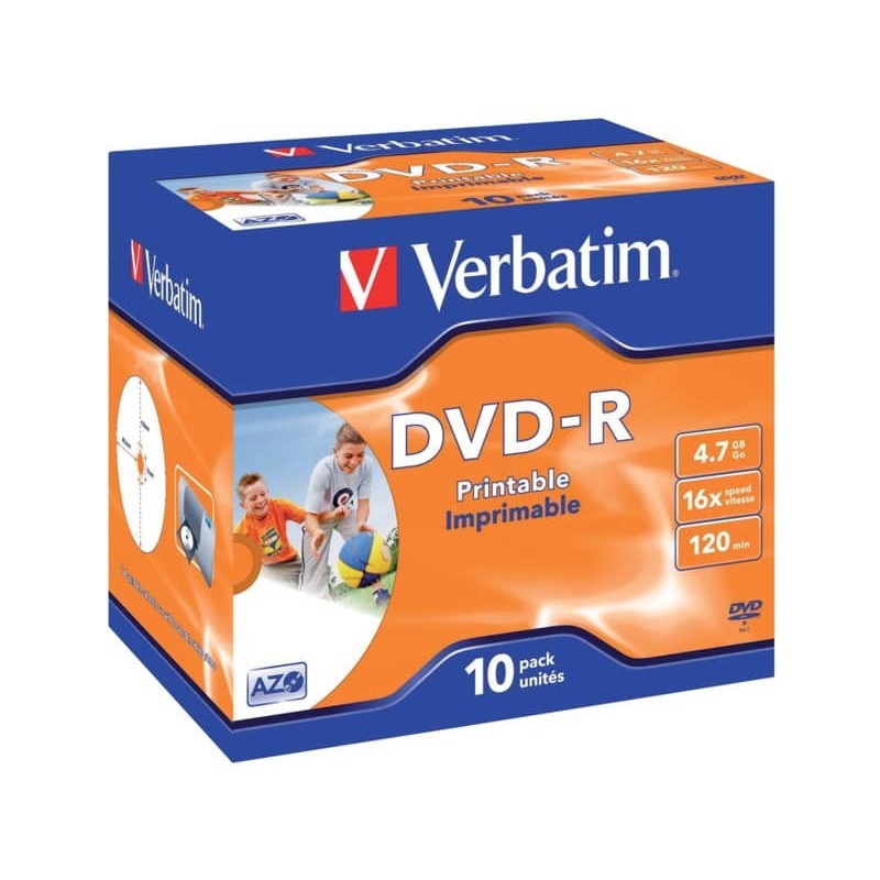 DVD-R Verbatim standard jewelcase 4.7 GB - Velocità 16x conf. da 10 - 43521_127446