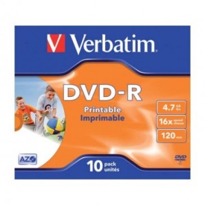 DVD-R Verbatim standard jewelcase 4.7 GB - Velocità 16x conf. da 10 - 43521_127446