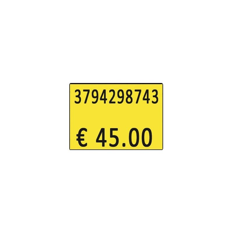 Etichette per prezzatrice Printex f.to 26x19 mm giallo removibili conf 10 rotoli da 600 etich. - B10/2619/FRG_185065