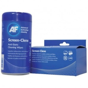 Salviette detergenti AF International SCR100T Screen-Clene Barattolo da 100 salviette - ASCR100T