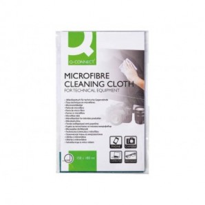 Panno pulizia in microfibra Q-Connect per occhiali-Cd-Dvd in busta richiudibile - KF32157A