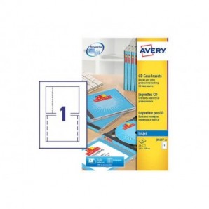 Copertine scrivibili per CD/DVD AVERY 151x118mm 25 fogli - J8435-25_534543