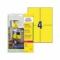 Etichette in poliestere AVERY giallo 105x148mm 80 etichette - L6132-20