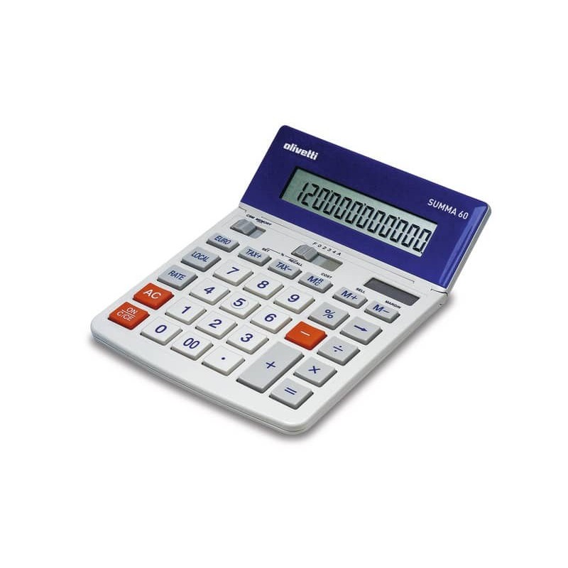 Calcolatrice da tavolo OLIVETTI Summa 60 con display LCD a 12 cifre bianco B9320 000_417743