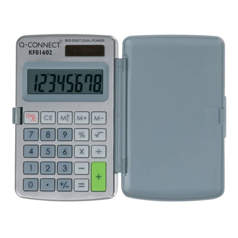 Calcolatrice solare da tasca Q-Connect 8 cifre KF01602