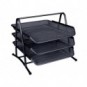 Set 3 Vaschette portadocumenti Q-Connect 27,8x27,5x35 cm nero KF00823