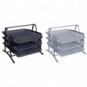 Set 3 Vaschette portadocumenti Q-Connect 27,8x27,5x35 cm nero KF00823