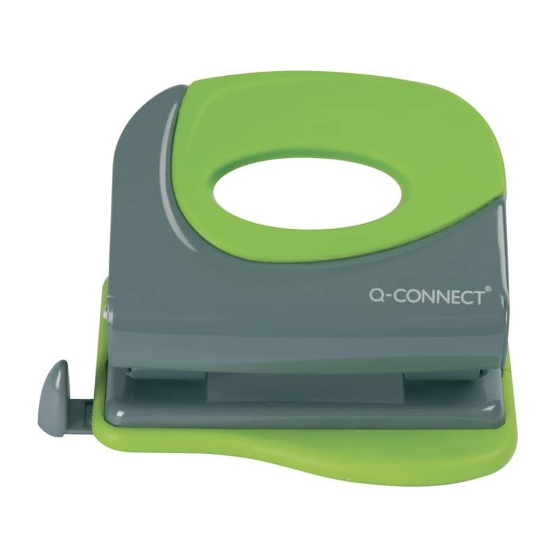 Perforatore a due fori Q-Connect fino a 20 ff grigio/verde KF00995