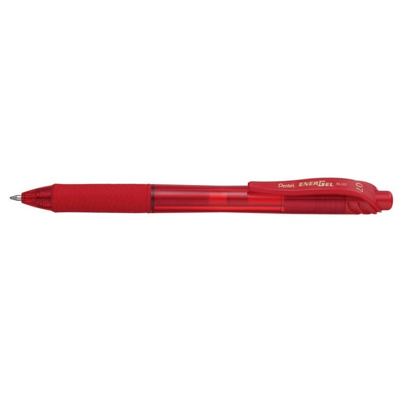 Penna roller a scatto Pentel EnerGel X 0.7 mm rosso BL107-BX_517862