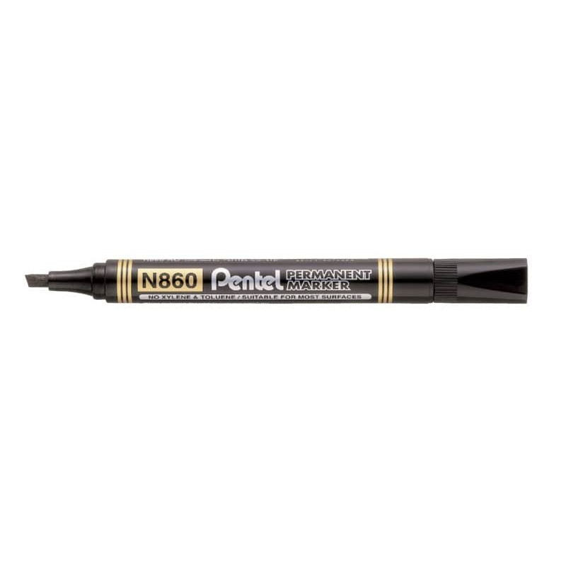 Marcatore permanente Pentel N860 punta a scalpello 4.5 mm nero N860-AE_934907