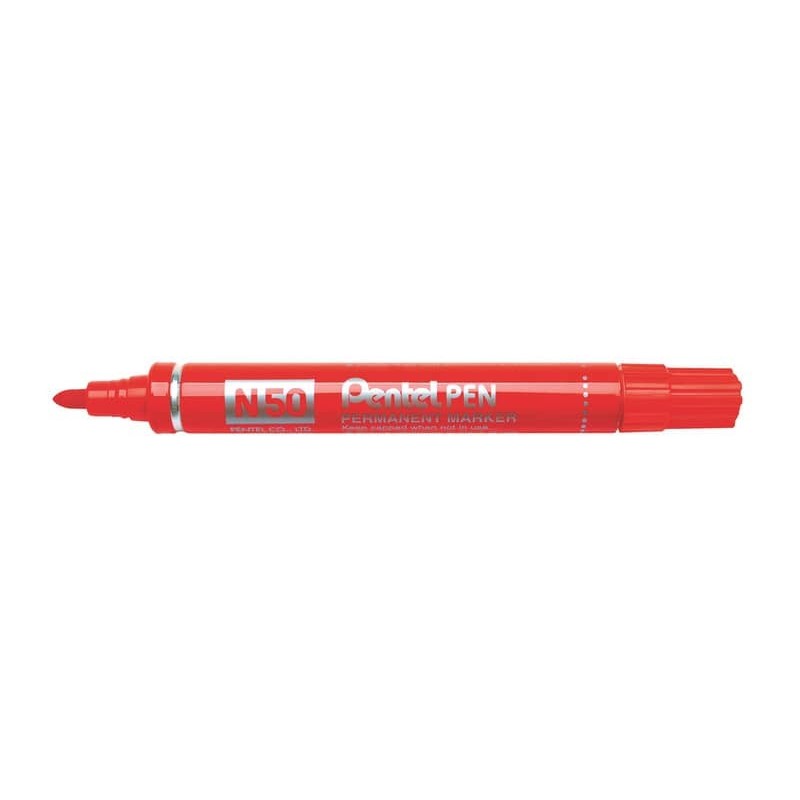 Marcatore professionale permanente Pentel N50 punta conica 4,3 mm rosso N50-B_016514