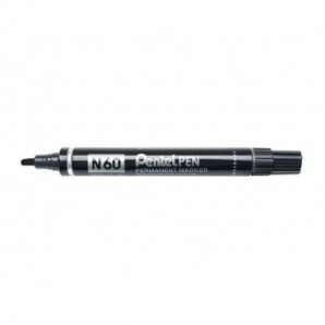 Marcatore permanente Pentel N60 punta a scalpello 3,9-5,7 mm nero N60-A_018078