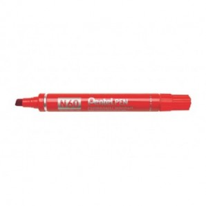 Marcatore permanente Pentel N60 punta a scalpello 3,9-5,7 mm rosso N60-B_117948
