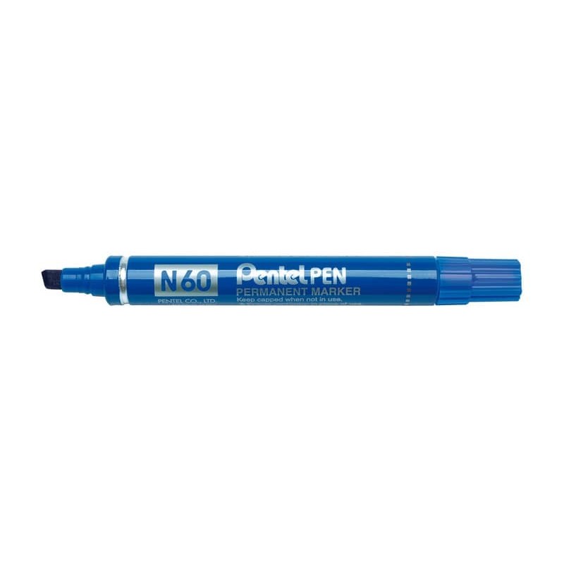 Marcatore permanente Pentel N60 punta a scalpello 3,9-5,7 mm blu N60-C_018086