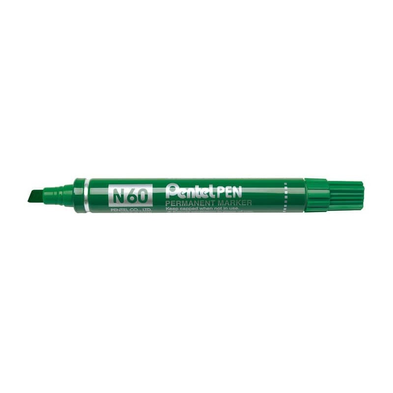 Marcatore permanente Pentel N60 punta a scalpello 3,9-5,7 mm verde N60-D_117956